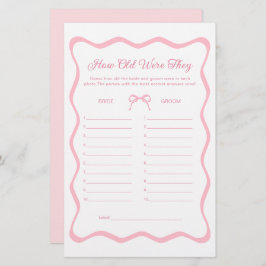 Roze Coquette Bow Vrijgezellenfeest Guess The Age 