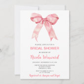 Roze Coquette Bow Vrijgezellenfeest Kaart (Voorkant)