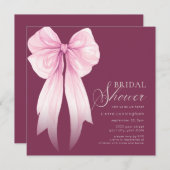 Roze Coquette Bow Vrijgezellenfeest Kaart (Voorkant / Achterkant)