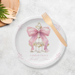 Roze Coquette Bow Vrijgezellenfeest Papieren Bordje<br><div class="desc">Roze Coquette Bow Vrijgezellenfeest Papieren Borden</div>