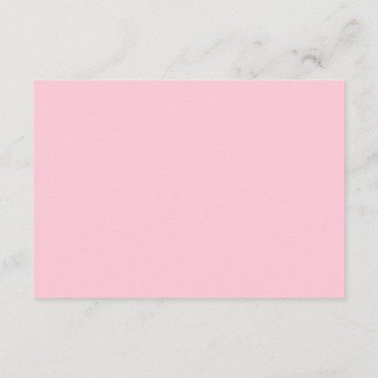 Roze Coquette Bow Vrijgezellenfeest Recept Informatiekaartje (Achterkant)