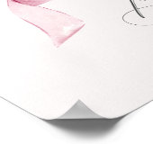 Roze Coquette Bow Vrijgezellenfeest Welkomstbord Poster (Hoek)