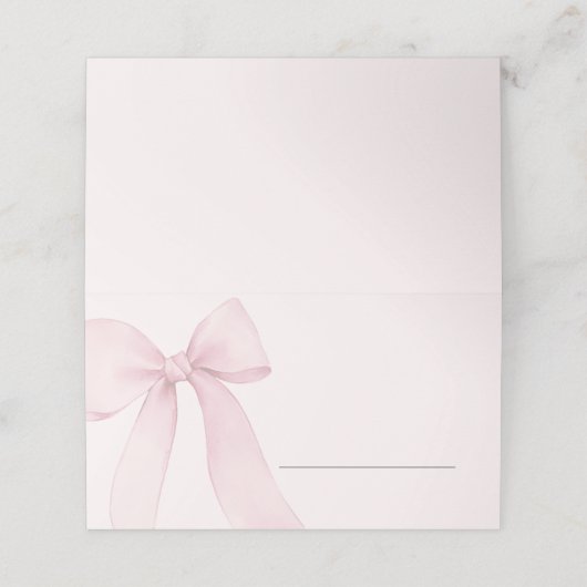 Roze Coquette Bow Vul in Plaatskaartje (Buitenkant ongevouwen)