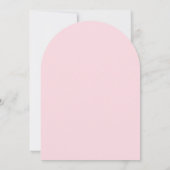 Roze Coquette Bow Waterverf Arch Vrijgezellenfeest Kaart (Achterkant)