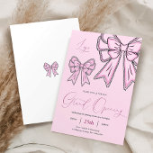 Roze Coquette Bows Vrouwelijke Grand Opening Busin Kaart