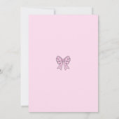 Roze Coquette Bows Vrouwelijke Grand Opening Busin Kaart (Achterkant)