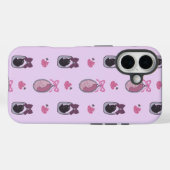 Roze Coquette Cat iPhone 16 hoesje (Achterkant (horizontaal))