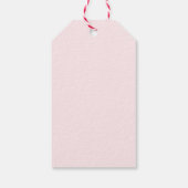 Roze Coquette Cherry Baby shower Dank u Cadeaulabel (Achterkant)