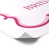 Roze Coquette Cherry Cake Vrijgezellenfeest Welkom Poster (Hoek)