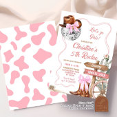 Roze Coquette Disco laat Cowgirl verjaardag gaan Kaart