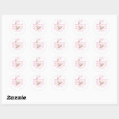Roze Coquette Een Gekke Goose Girl 1e Verjaardag Ronde Sticker (Vel)