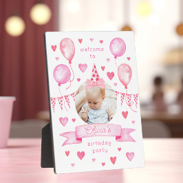 Roze Coquette Foto Pet Verjaardagsfeestje Welkom Fotoplaat