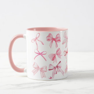  Roze Coquette Girly Bow Print Mok