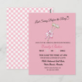 Roze Coquette Golf "Laatste Swing Voor De Ring" Briefkaart (Voorkant / Achterkant)