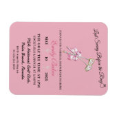 Roze Coquette Golf "Laatste Swing Voor De Ring" Magneet (Horizontaal)