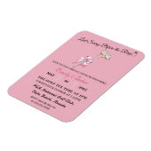 Roze Coquette Golf "Laatste Swing Voor De Ring" Magneet (Linkerzijde)