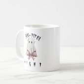 Roze Coquette Halloween Geest Koffiemok (Voorkant links)