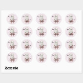 Roze Coquette Halloween Geest Ronde Sticker (Vel)