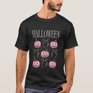 Roze Coquette Halloween – Mooie Pompoen Kunst T-shirt