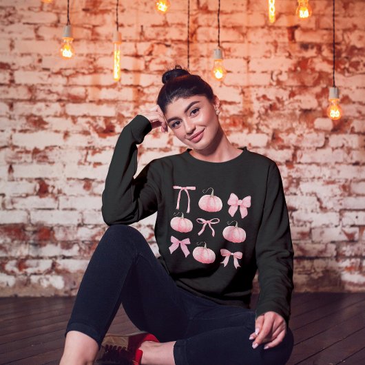 Roze Coquette Halloween pompoenen Trui