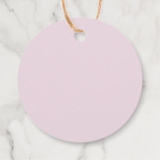 Roze Coquette Handgeschreven Valentijnskaarten Bedankjes Labels (Achterkant)