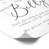 Roze Coquette Hoe groot is haar Buik Spel Poster (Hoek)