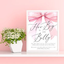 Roze Coquette Hoe groot is haar Buik Spel Poster