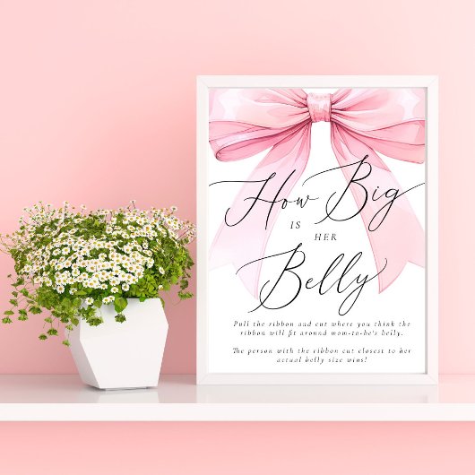 Roze Coquette Hoe groot is haar Buik Spel Poster