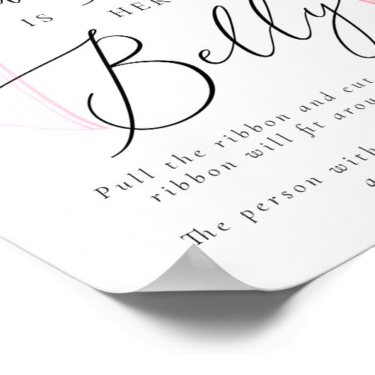 Roze Coquette Hoe groot is haar buikspel Poster (Hoek)