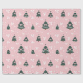 Roze Coquette Kerst Inpakpapier (Vlak)