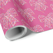 Roze Coquette Kerstlichtbogen Cadeaupapier (Rol Hoek)