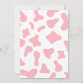 Roze Coquette Little Cowgirl Baby shower Kaart (Achterkant)