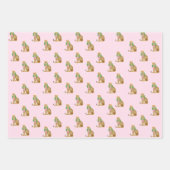 Roze Coquette Luipaard Kerst Inpakpapier Vel (Voorkant)