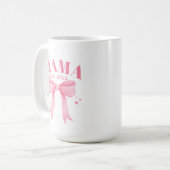 Roze Coquette Mama Est. 2025 Nieuwe Moederdag Koffiemok (Voorkant links)