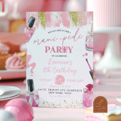 Roze Coquette Mani-Pedi Spa make-up verjaardagsfee Kaart