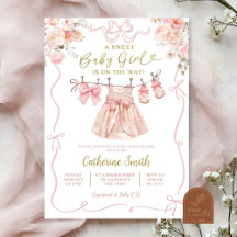 Roze Coquette Meisje Babykleren Baby Shower