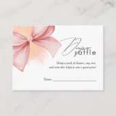 Roze Coquette Modern Elegant Baby shower Informatiekaartje (Voorkant)