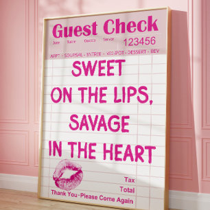 Roze Coquette Muurkunst Grappige Meisjesquote Pr Poster