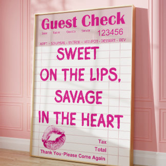 Roze Coquette Muurkunst | Grappige Meisjesquote Pr Poster