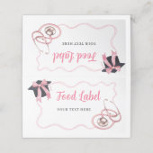 Roze Coquette Nurse Hospital Afstuderen Eten Label Afsprakenkaart