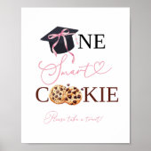 Roze Coquette One Smart Cookie Sign Poster (Voorkant)