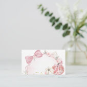 Roze Coquette Pompoen Baby shower Insert Kaart (Staand voorkant)