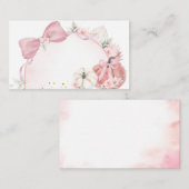 Roze Coquette Pompoen Baby shower Insert Kaart (Voorkant / Achterkant)