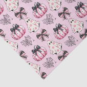 Roze Coquette Pompoen Geesten Halloween Patroon Tissuepapier (Detail)