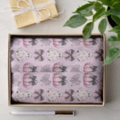 Roze Coquette Pompoen Geesten Halloween Patroon Tissuepapier (Geschenk)