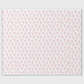 Roze Coquette Ribbon Wrapping Paper Cadeaupapier (Vlak)