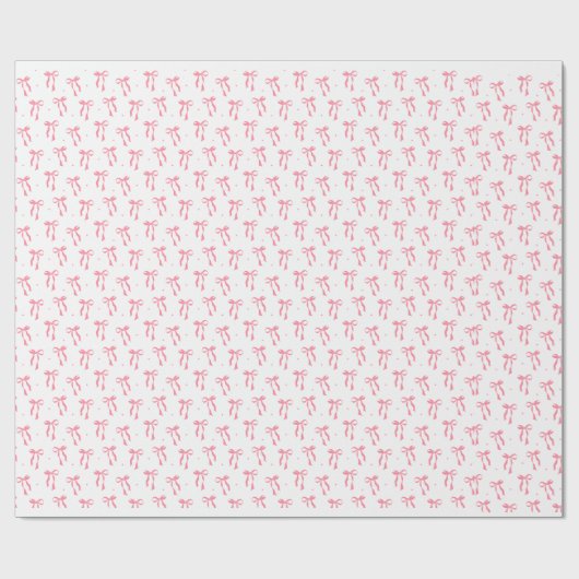 Roze Coquette Ribbon Wrapping Paper Cadeaupapier (Vlak)