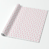 Roze Coquette Ribbon Wrapping Paper Cadeaupapier (Uitgerold)