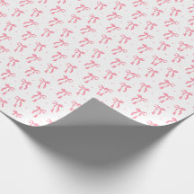 Roze Coquette Ribbon Wrapping Paper