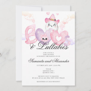 Roze Coquette Skull Gothic Little BOO Baby shower Kaart